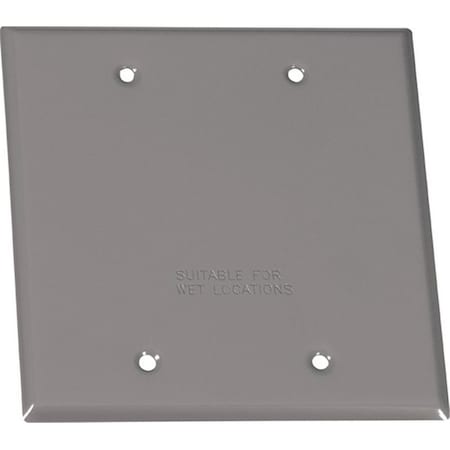 Sigma Box Cover, 2 Gang, Steel, Blank Cover Type 3424777